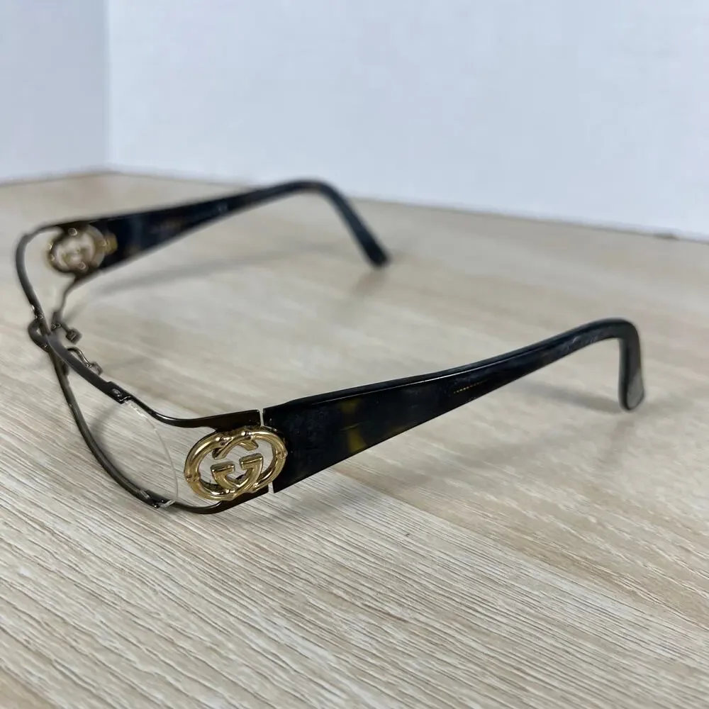 Gucci GG2838 UEX Eyeglasses PARTS ONLY Brown Frames 52-16-125